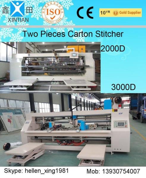 3 Ply / 5 Ply / 7 Ply Paperboard Box Stitching Machine For Big Size Carton