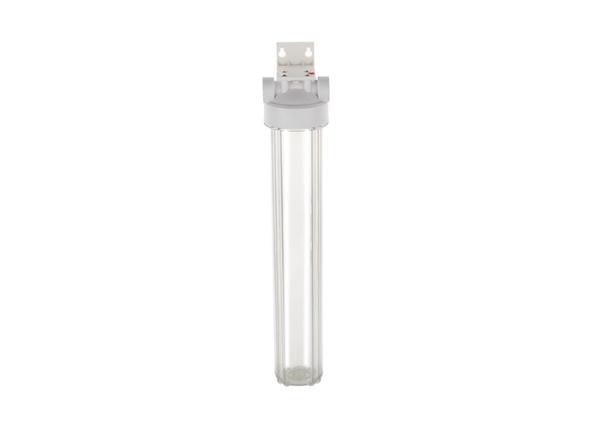 20'' food grade clear plastic water filter housings with  1'' inlet/outlet brass port