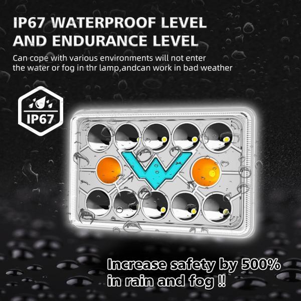 YAYE CG125 DC12V Semi-assemblage Rouge DRL Blanc Faisceau Hi/Lo Feuille LED de moto Durable