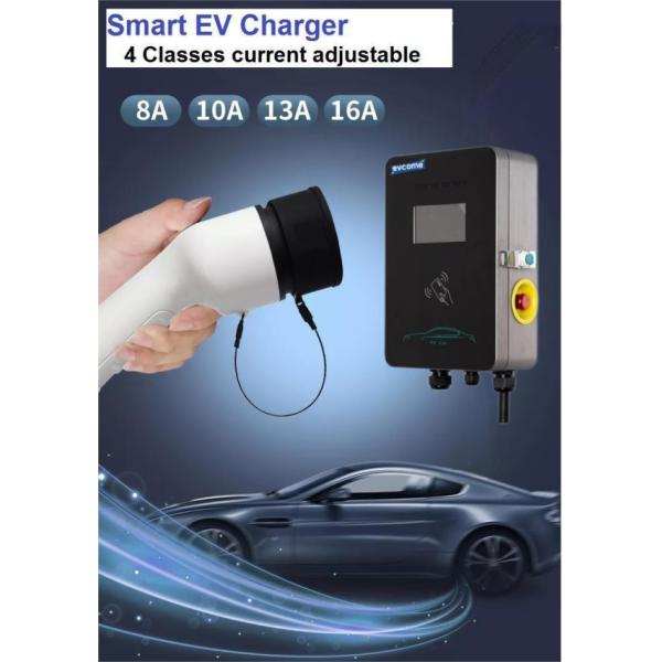 Level 2 Residential Ev Charger Dual Home Wall Mounted Pile Single Gun Type 2 7kw