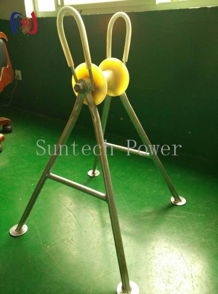 Rouleau de câble surélevé en tube d'acier robuste, capacité de charge 5 kN