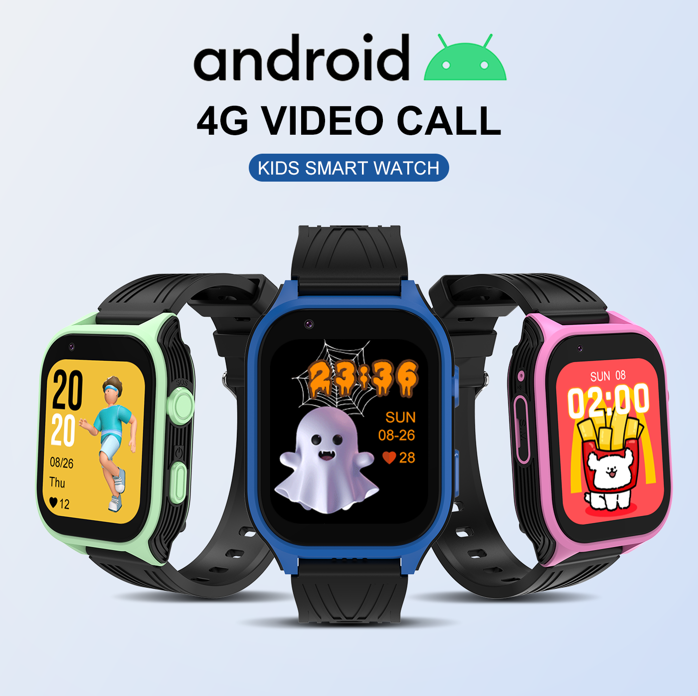 1.83''screen GPS+WIFI+LBS WhatsAPP 850mAh video call 1+8GB D8 4g smartwatch