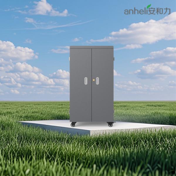 Galvanized Sheet Tablet Charging Cabinet Big Capacity 64 USB Ports Charging Cart