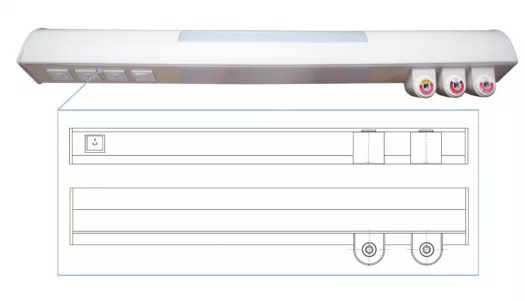 los paneles médicos pacientes ajustables de las unidades de la cabeza de la cama de los 6m para el hospital