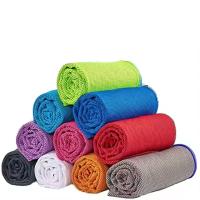 Serviette rafraîchissante en microfibre personnalisée avec protection UV pour le cou et le visage, pour le sport, la gym, magique, instantanée, bleu glace, capuche rafraîchissante en microfibre