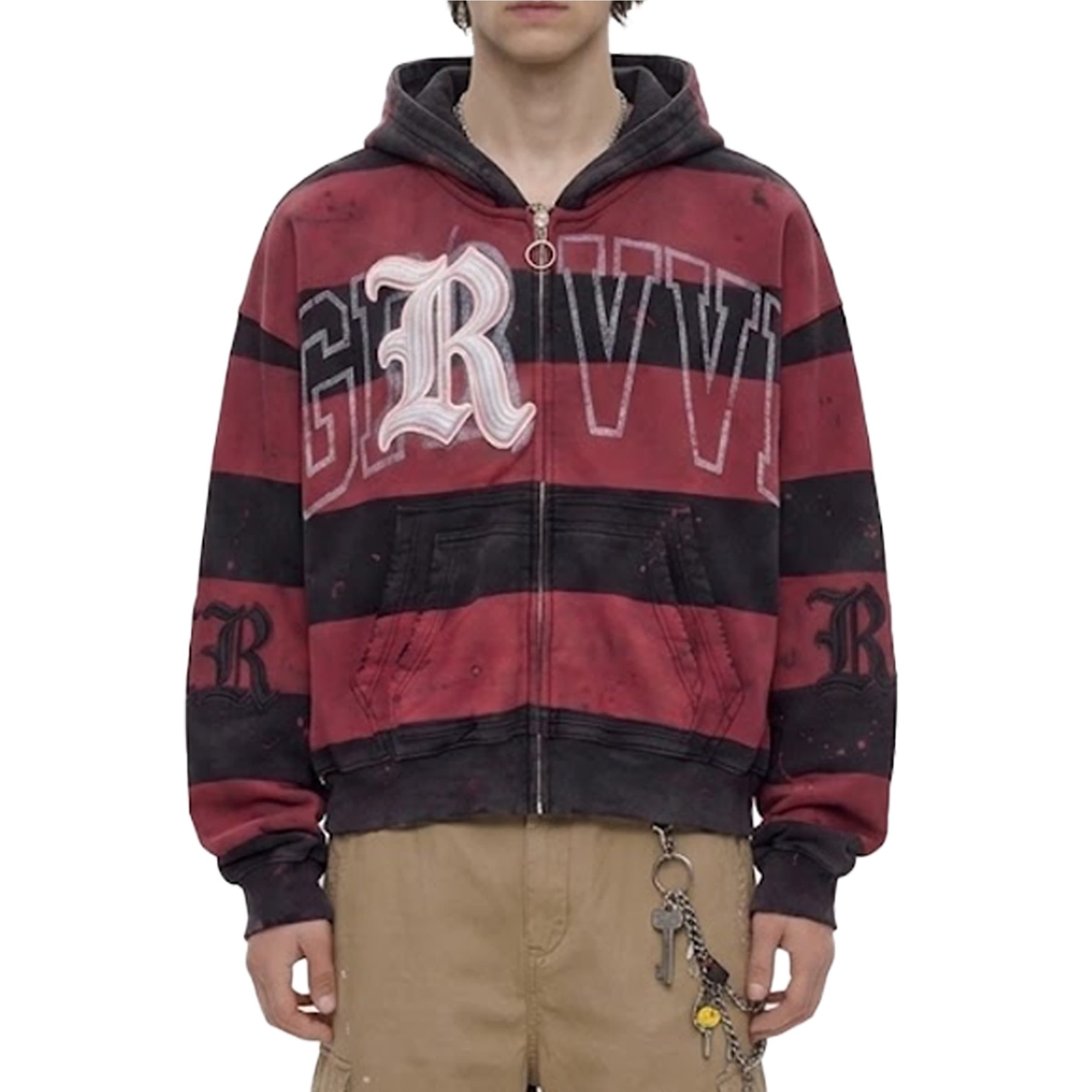 Heavyweight Distressed Boxy Hoodies for Men Supplier with Custom Applique