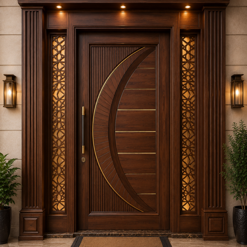 Traditional Carved Solid Wood Door for High End Residential Decoration as a Solid Wood Interior Door