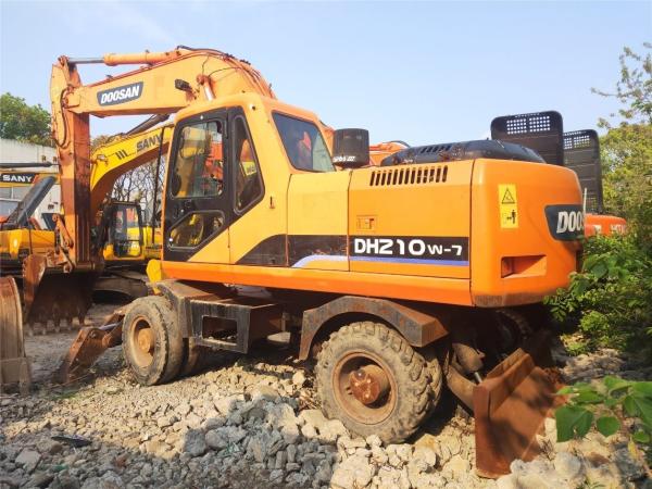                  Used Doosan 21 Ton Wheel Excavator Dh210W-7, Secondhand Origin Korea Doosan Mobile Digger Dh210W on Sale             