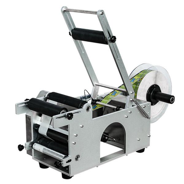 Manual Bottle Flat Labeling Machine , 1mm accuracy Self Adhesive Label Applicator