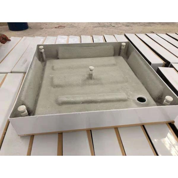 Customized Single Color Corner Acrylic Shower Tray with Front Skirt and Legs Bath Tray