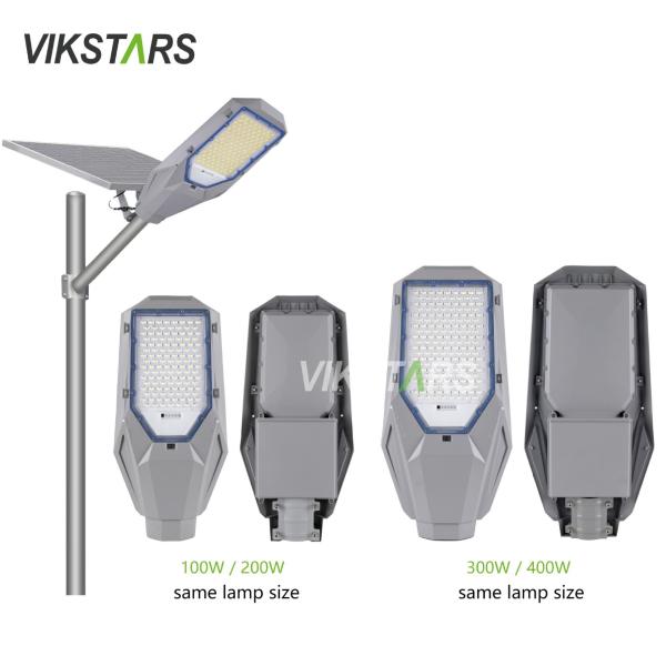 Two In One Solar Street Lights 100w 200w 300w 400w Aluminum Classic Design Hot Sales Solar Powered Lamps