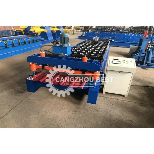 Machine à cintrer industrielle automatique de plate-forme de plancher en acier avec le coupeur hydraulique