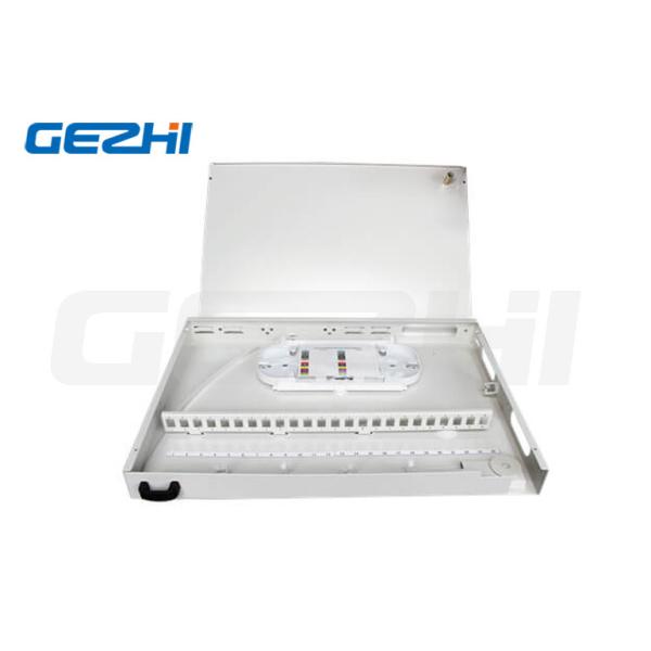 19 Inch 1U Side Pull Out Rack Mount Fiber Optic Patch Panel with Cold Rolled Steel Construction