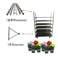 Carrinhos de flor de metal holandês para trabalho leve com efeito de estufa galvanizado a quente