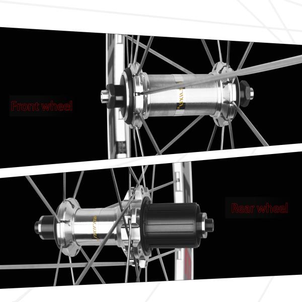 JIELEI Jeu de roues de vélo de route 700C 30mm alliage d'aluminium avec moyeu de frein V Jante à pneu Argent Profondeur de jante 30,0 mm