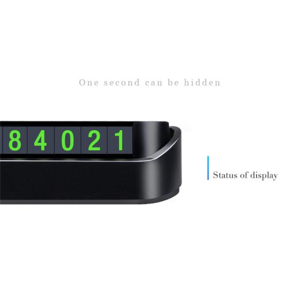 Черная карта автомобиля 13cmx3.5cmx2.5cm временная паркуя