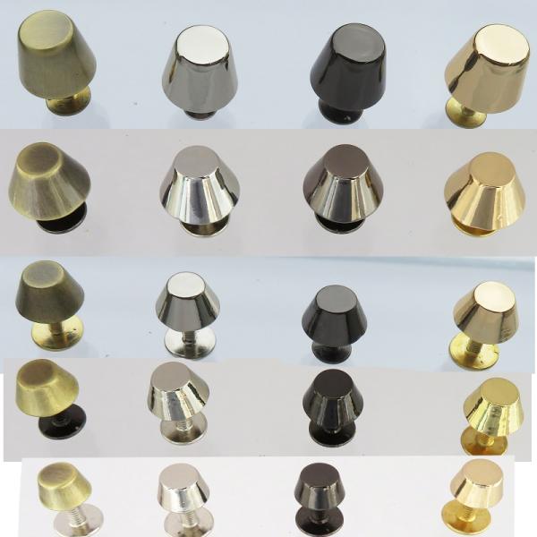 OEM Nickel Metal Flat Head Studs And Rivets Anti Wear Purse Bottom Protectors
