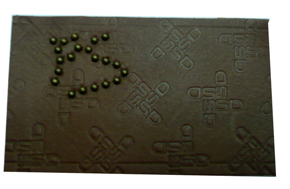 Brown stamped heat burned metal pin logo suede Leather Patches for jeans