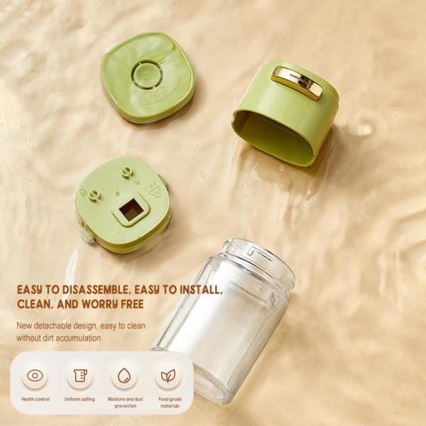 Household Sealed Kitchen Spice Jar Quantitative Glass Seasoning Bottle