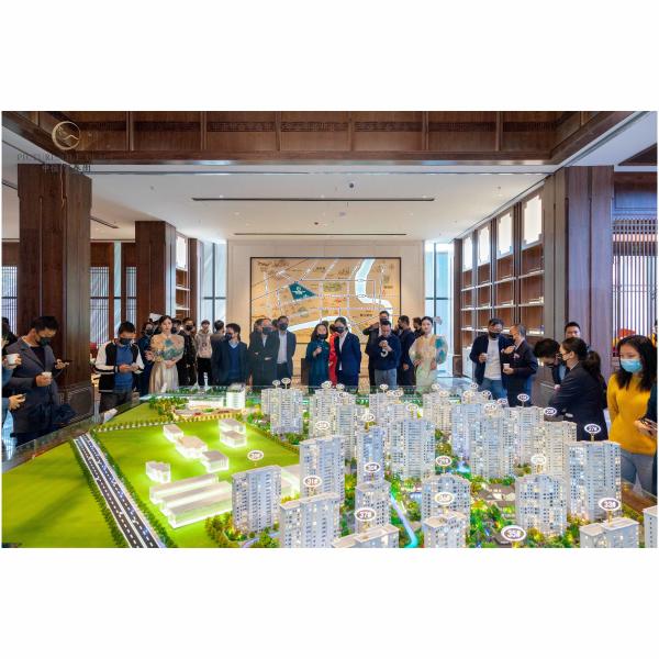 Complex Modern Residential Architectural Models 1:100 Scale Model High Rise Buildings