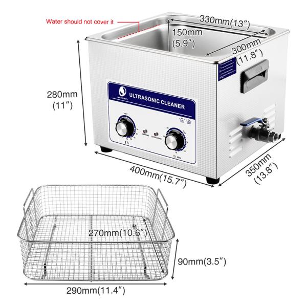 Уборщик Skymen JP-060 SS304 15L механический ультразвуковой с топлением