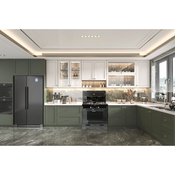 MDF Door Custom Kitchen Furniture Cabinets White Kitchen Storage Pantry Cabinet