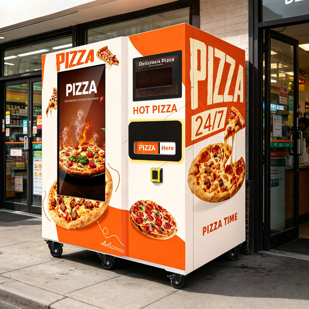 Frozen pizza vending machine | -18 ℃ intelligent cold chain, 24-hour unmanned retail pizza solution