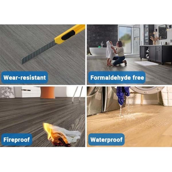 Heat Insulation 4mm Spc Luxury Vinyl Plank Flooring 100% Environment Protection