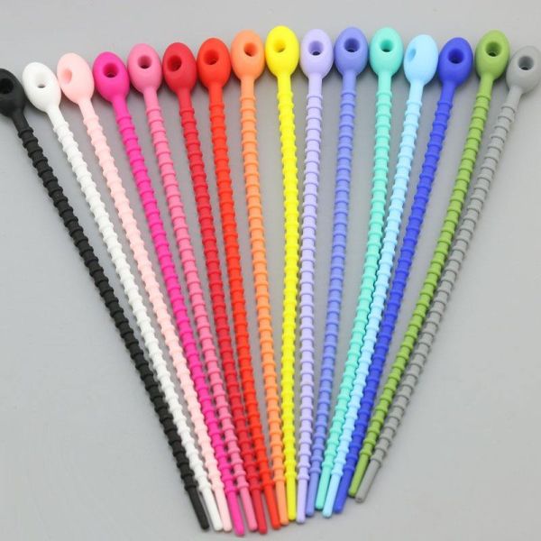Stretchable Soft Keychain Rope DIY Toy Pendant Silicone Rope Multi Purpose Flexible Tie