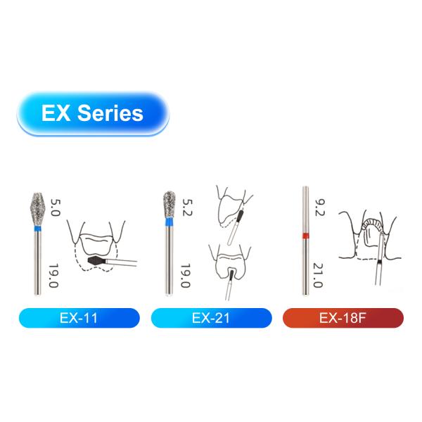 Fine FG Diamond Bur High Speed Drill Burr Carbide Pear Shaped Burs Dental