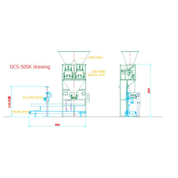 Полноавтоматическая машина упаковки удобрения компоста 600 сумок всечасная