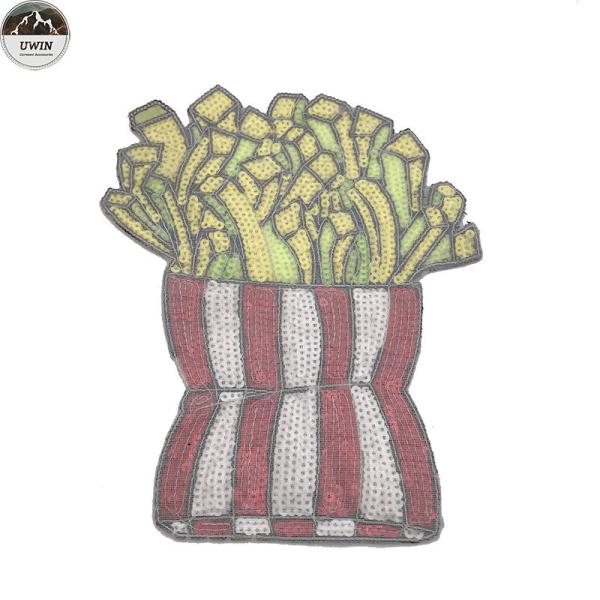 Eco Friendly Custom Sequin Patches , Colorful Reversible Sequin Patch