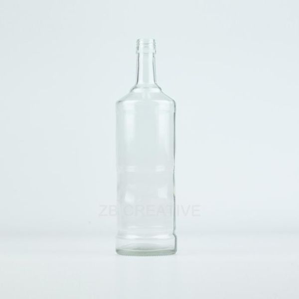 1000ml Flint Glass Rum Bottle For Commercial Spirits Packaging With Screw Top 580G CY-856