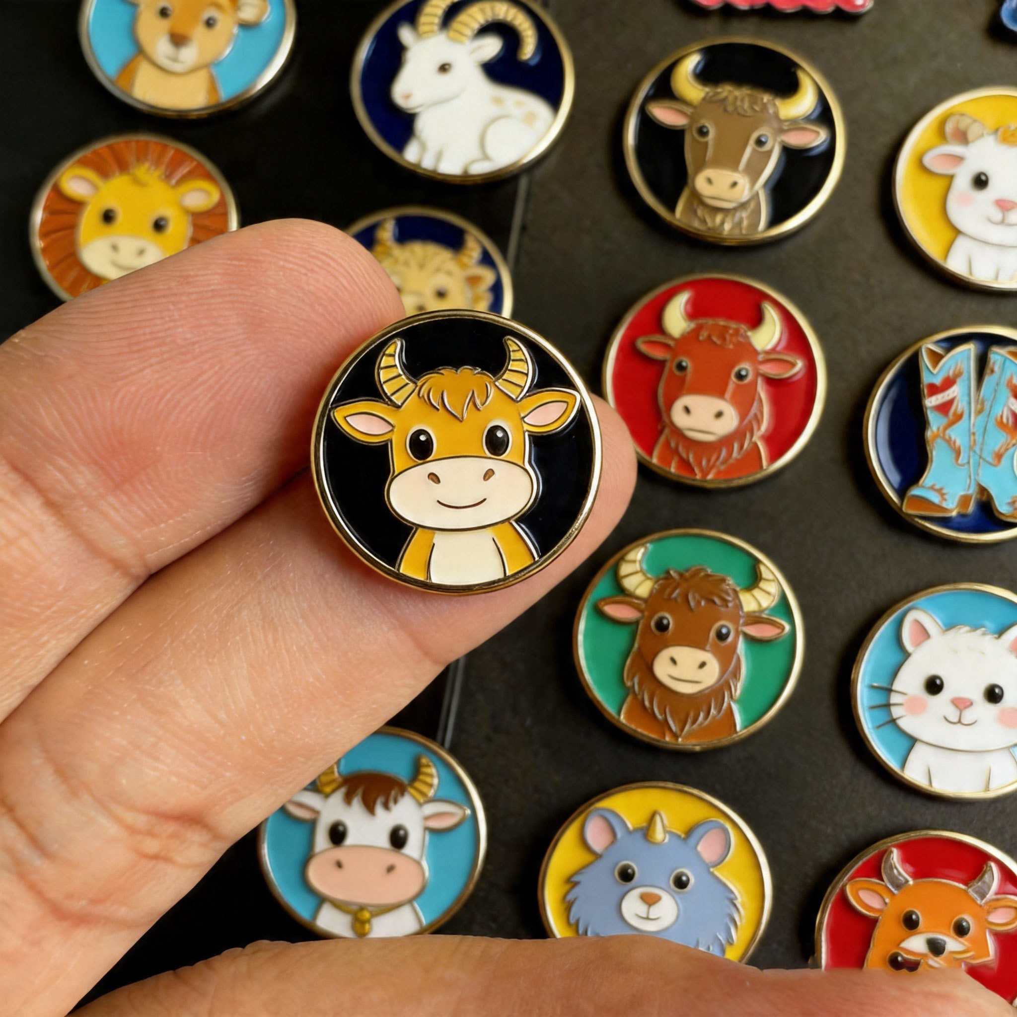 Custom Metal Phone Sticker – Unique Souvenir Pendant Badge Design for Mobile Phone Decor