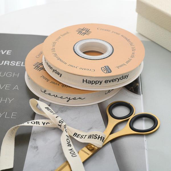 13 мм логотип хлопчатобумажная лента литературный свежий цветочный букет тортовое украшение подарочная коробка лента самодельный материал упаковка лента