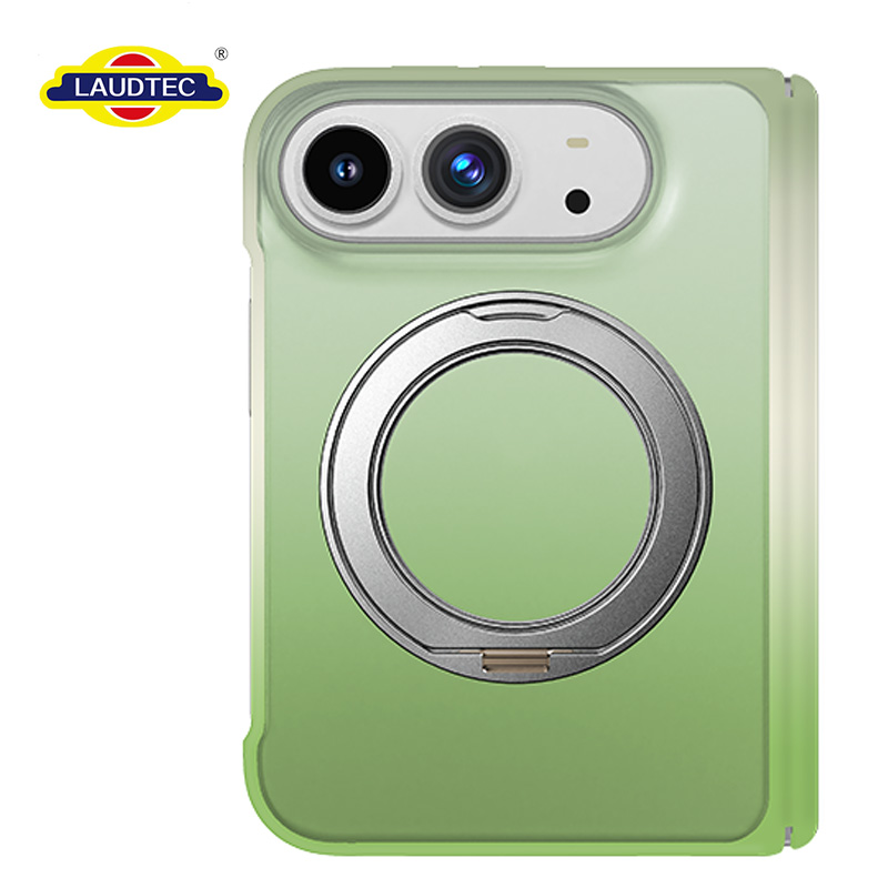 Laudtec Magnetic Phone Case with Rotating Ring Stand, Ultra-Slim Smudge-Resistant, ISO-Certified for iPhone 18 Fold