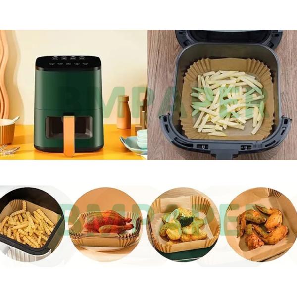 40GSM Food Oven Air Fryer Liner Paper For French Fries Heat Resistant 50 x 70cm