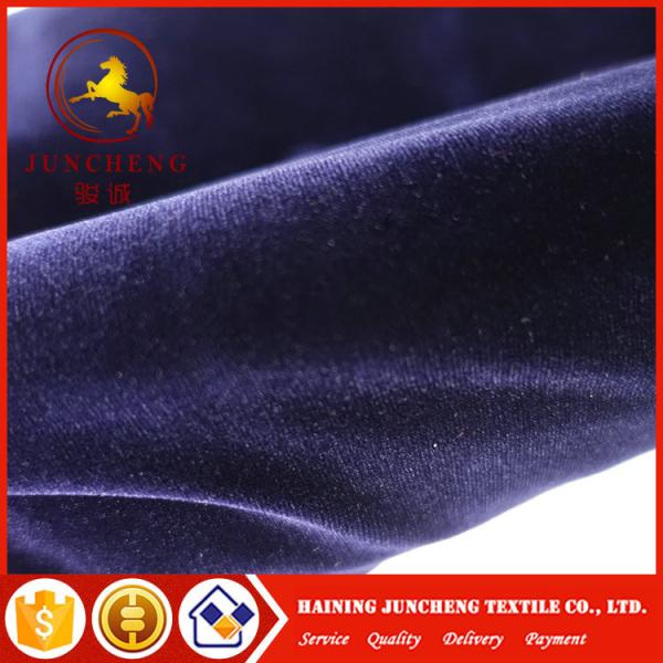 2017  240gsm New Polyester Spandex Shimmer Velvet Lady Garment Fabric with elastic