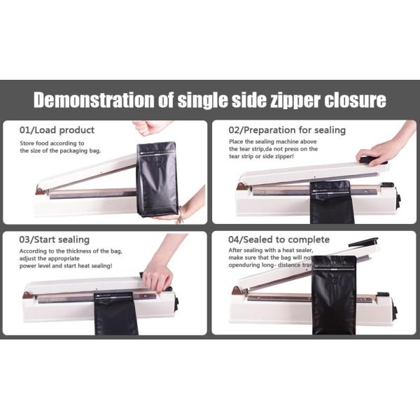 Golden High Barrier Aluminumed Foil Flat Bottom Standing Coffee Beans Storage Bags, Reusable Sealable Side Zipper