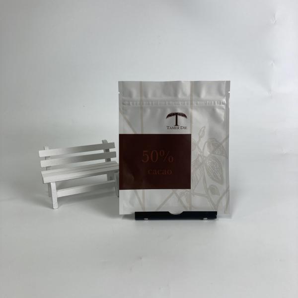 Hot Selling Custom Printed 3 Side Seal Zipper Bags for Chocolate Snack Resealable Snack Packaging Bags with Aluminum