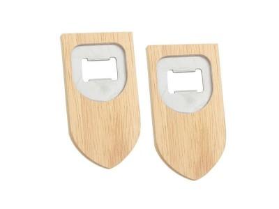 Engrave Rubber Wooden Card Beer Bottle Opener,Kitchen accessories, rubber wood and stainless steel made, wooden card bee