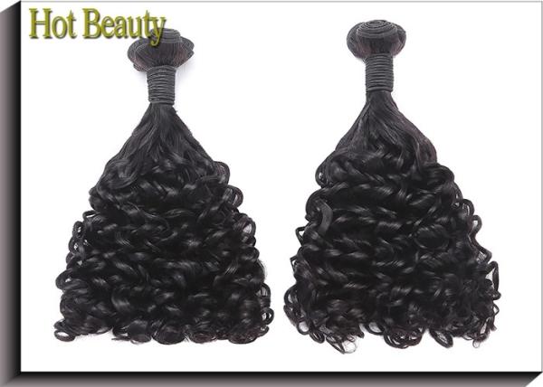 Unprocessed Funmi Human Raw Virgin Hair Extensions No Tangle No Shed Curly Hair