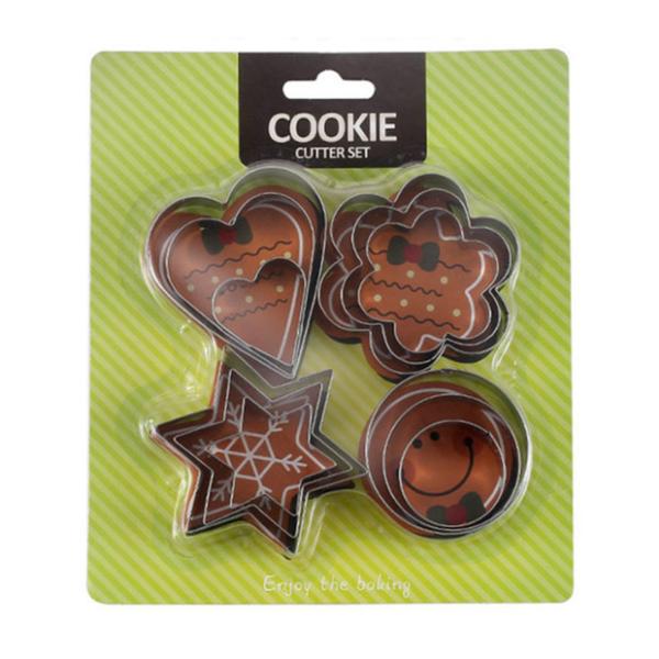 Bake Biscuit Molds Sandwich Cookie Cutter Set Stainless Steel Metal