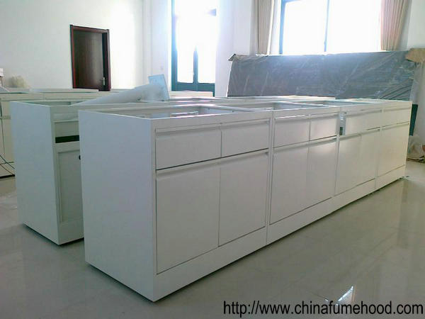 Wall Mounted Steel Lab Furniture , Alkali Resistant Lab Working Table