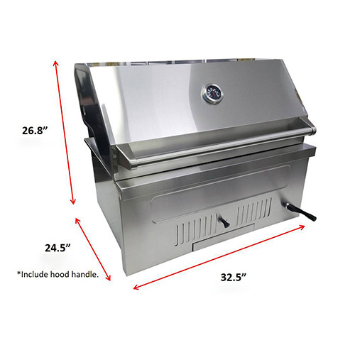 Built Drop In Charcoal Grills Bbq Backyard Island Outdoor Home Appliances 111.1 Lbs