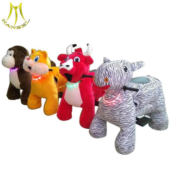 Hansel  attractions in china motorized plush riding animals battery operated bull ride