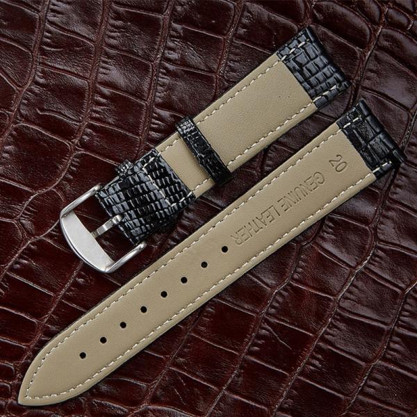ALK VISION Cowhide Watch band  Lizard Pattern Strap Shiny Leather Watch Strap Accessories 12mm16mm18mm20mm22mm24mm
