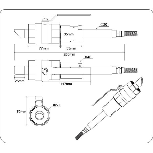 ST502 Insertion Ultrasonic Flowmeter for Digital Signal Processing