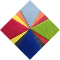 Panneau de mur acoustique de lamelle de polyester écologique pour la décoration de Chambre