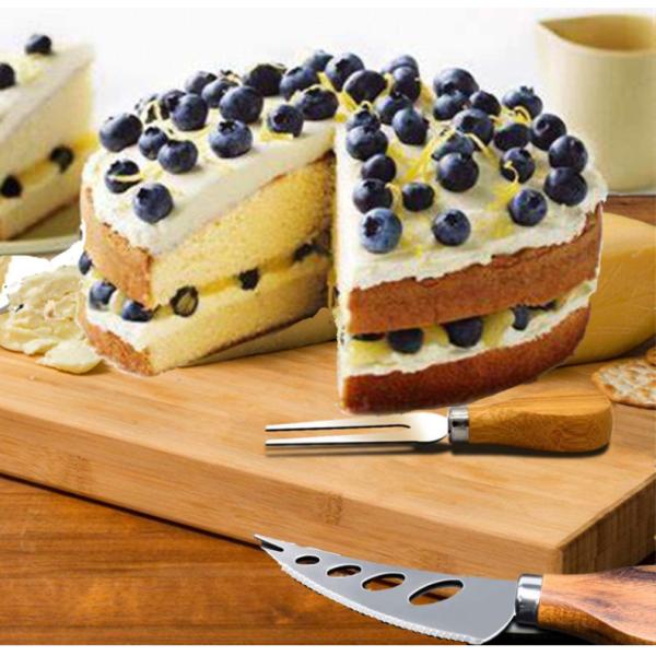 Stainless Steel Wood Handle Cheese Knives 4 - 6 Pieces customized Logo